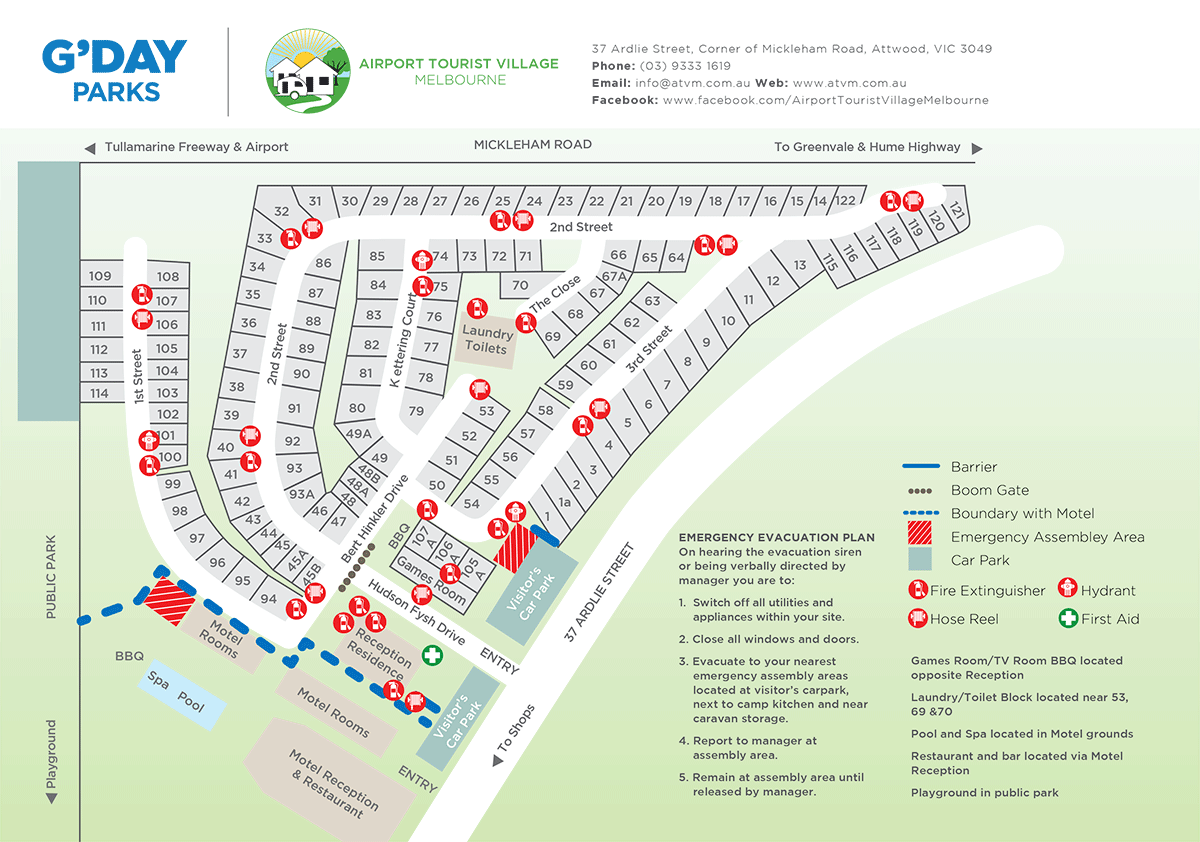 Airport Tourist Village Park map